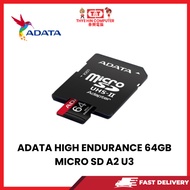 ADATA HIGH ENDURANCE 64GB MICRO SD A2 U3