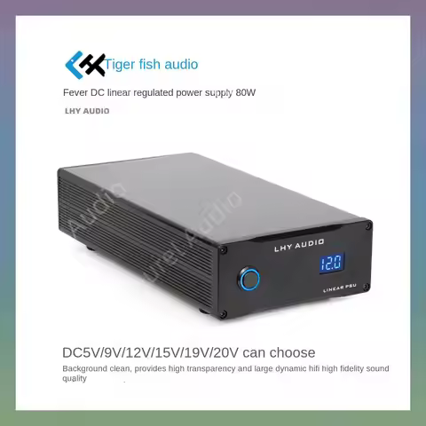 B-28 LHY LPS80 DC Linear Power Supply DC12V for Hi-Fi Audio, DAC, NAS, Router