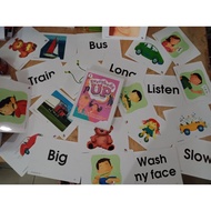 Flash card - Thẻ học tiếng anh Everybody Up 12345 starter in 2 mặt ép plastic