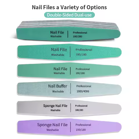 Nail File Porfessional Files Nails Tools for Manicure Buffers Nalis Buffer Polishing Block 100 180 P