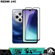 LAYAR REDMI 14C COLOR TEMPERE GLASS FULL SCREEN PROTECTOR