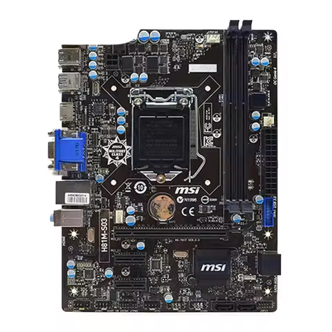 For MSI H81M S03 motherboard H81 LGA1150 2*DDR3 16G VGA+DVI M-ATX Tested ok