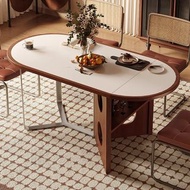 🔥🔥🔥全網最實惠岩板餐枱（包送貨Free Delivery）折疊餐桌 中古風  復古 橢圓形 岩板 岩板餐桌椅組合 Table and chair combination 餐椅餐枱 Dining Ta