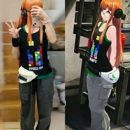 100% Cotton p5 Persona Vest Genius Hacker Girl Sakura Futaba Summer Costume cos Clothes Persona 5 Fu