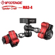 IFOOTAGE 11'' Magic Arm, Adjustable Spider Crab Magic Arm with Shoe Mount and 1/4'' & 3/8" Tripod Sc