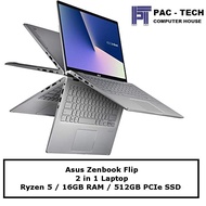 [Ready Stock] Asus Zenbook Flip UM462DA-AI013T | Ryzen 5 | 16GB RAM | 512GB SSD | 14Inch FHD Touch | 1 Year Warranty
