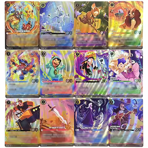 Lorcana Proxy Chapter 8 Enchanted Foil High Quality Cards Mushu Perdita Bambi Lilo Jasmine Kuzco TCG