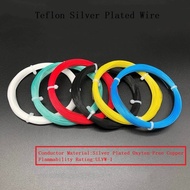 Teflon Silver Plated Wire 0.08/0.15/0.2/0.35/0.5/0.75/1/1.5/2.5/4 Square High-Temperature Wire-5/10Meters
