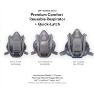 3M 6500QL Series Premium Reusable Respirator - 6502QL M - Respirator Only
