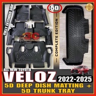 ☃ ✔ ✻ TOYOTA VELOZ 2022-2025 5D DEEP DISH MATTING with 5D TRUNK TRAY (complete set)