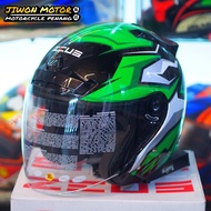 ZEUS SINGLE VISOR HELMET🇹🇼 GJ609 METALLIC BLACK / GREEN