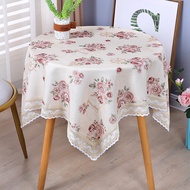 ผ้าปูโต๊ะโต๊ะกลมขนาดเล็กผ้าปูโต๊ะน้ำชาทรงสี่เหลี่ยมผืนผ้าทรงกลมลายดอกไม้เล็กๆสไตล์นอร์ดิก INS สี่เหลี่ยมใช้ในบ้าน