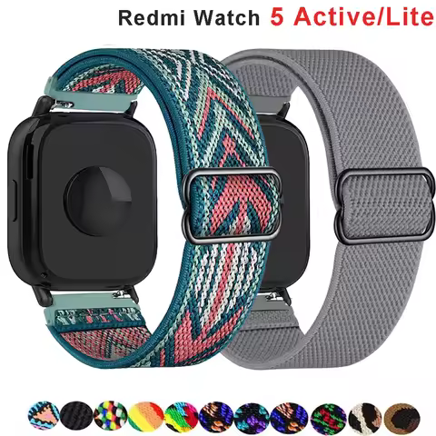 Nylon Strap For Redmi watch 5 active/5 lite smartwatch belt Adjustable Elastic Bracelet correa Xiaom