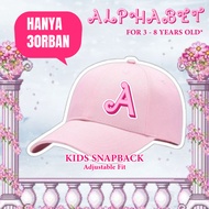 Kenshop - Cute Imported Alphabet AZ Barbie Pink Girls' Baseball Side Cap Kids Hat