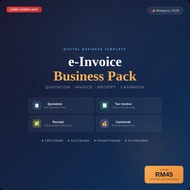 Malaysia e-Invoice Business Pack 2026 | Invoice + Quotation + Receipt + Cashbook | LHDN Compliant | 