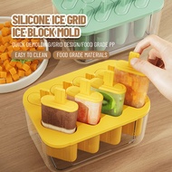 Food Grade Silicone Ice Cream Mold Handmade DIY Popsicle Mold ice chunk Mould Popsicle Makers with Cover storage box
