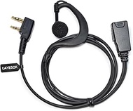 UAYESOK Safety Earbuds 2 Pin G Ring Walkie Talkie Headset with PTT Microphone for Baofeng UV-5R 888S