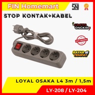 Loyal Osaka 4-Pin Socket with 1.5M Cable SNI Osaka Brass Terminal3m LY-204 LY-208