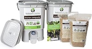 Premium Bokashi Composting Starter Kit (Includes 2 Bokashi Bins, 4.4 lbs of Bokashi Bran and Full In