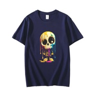 Kaos Pria Tengkorak Pakaian Laki Laki Baju Cowok Kaos Lengan Pendek Oblong Distro Tshirt Man COD