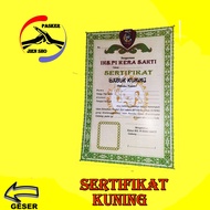 sertifikat kuning IKS.PI Kera Sakti wajib foto KTA dan pasangan jurus