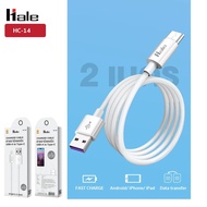 สายชาร์จ ความยาว 2 เมตร  Hale รุ่น HC-14 Charge Cable 2m Micro USB Type-C Lightning iPhone สายชาร์จเร็ว 2.0 A