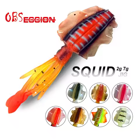 S031 Luminous Squid Octopus Soft Lures S031 6cm2g Artificial Lures Fishing Worm Silicone Bass PikeSw