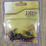 7pcs 10mm Hex Washer Head w neoprene Washer Screw bolts Hardware wall electrical nut