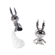 Children's Room Model Room Rabbit Resin Decoration Modern Cartoon Bedside Table Figurine Moon Landin