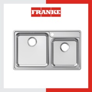 FRANKE Bell Inset Double Bowl Stainless Steel Sink BCX 620-42/35