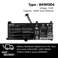 (ส่งฟรี ประกัน 1 ปี) แบตเตอรี่ โน๊ตบุ๊ค Compatible B41N1304 with Asus K451 K451L V451 V451LN V451LA 
