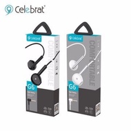 [READY STOCK] Celebrat G6 Celebrat handsfree wired headphones earphones earbud with Mic,14mm drive u