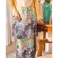 Baju Kurung Pahang Batik Sultanah Bayu,Batik Malaysia,Plus Size XS-5XL,Nursing Friendly,Berpoket,