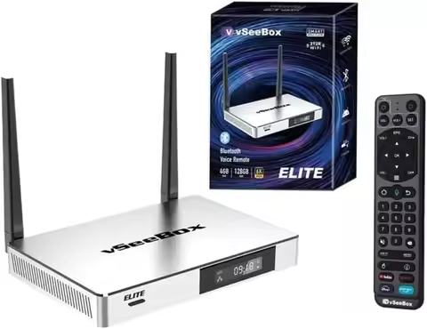2025 Buy 3 Get 2 Free VSeeBox Elite 6K Andriod 10 Smart Box with Voice Control, 4GB,128GB