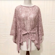 CARDIGAN BROKAT CROP OUTER BRUKAT CAPE KONDANGAN PESTA BAJU BROKLAT SERAGAM BRIDESMAID OUTFIT ATASAN