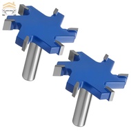 2Pcs Flattening Router Bit 6 Flute Efficient Surfacing Router Bit Rustproof Slab Flattening Router B