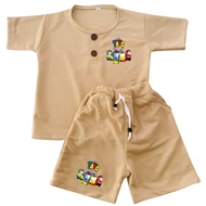 setelan anak termuah set kiano motif tayo usia 1-5 tahun