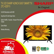 Terlaris TV LED SHARP 42 INCH 2T-C42DF1I LED TV New Easy Smart 42DF1i Keren