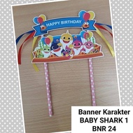 Bnr 24 - Happy Birthday Baby Shark Cake Banner