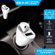 AL Car Charger + Headset Earphone 2in1 in Bluetooth Wireless Headset - RV1