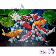 New Diamond Painting Koi Goldfish DIY Diamond Embroidery Fish Jump Mosaic Diamond Painting