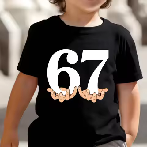 2026 Summer Six Seven Kids Short Sleeve T-Shirt 6 7 Meme Shirt for Kids Children T Shirt Y2k Blouses