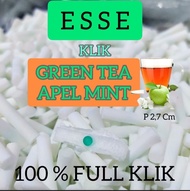 50g Busa filter klik Greentea Apel mint isi 1 klik ukuran Esse