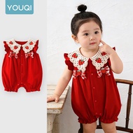 [Youqi] China 0-2 Years Old Baby Clothes 26 Years Old Summer Baby Full Month Hundred Days Old Red Ro