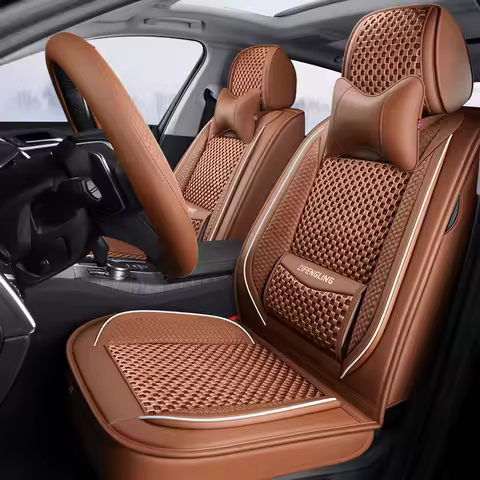 Ice Silk Universal Car Seat Covers Full Set For Chrysler 200 VW Passat B6 BMW X3 F25 Renault Logan M