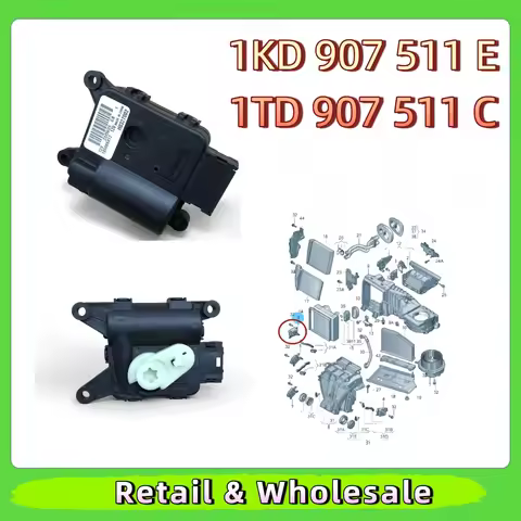 Heater Blend Door Actuator for VW Golf 6 Passat Tiguan Octavia SUPERB Touran - Ref 1K0907511E 1KD907