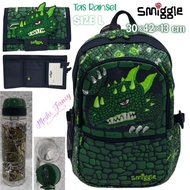 Dino Dragon Smiggle Bag/Smiggle Backpack For Elementary School Boys/Backpack School Dinosaur Boy SD/Dino Smiggle Children's Sling Bag