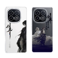 For vivo iQOO13 phone case  new iQOO13 simple transparent full-cover protective case  anti-drop sili