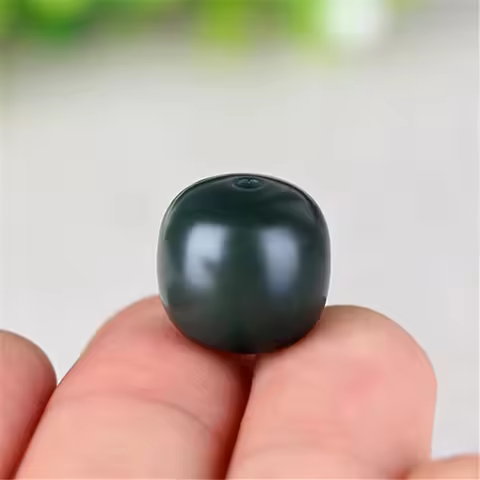 Beads Natural Hetian Jade Genuine Natural Hetian Jade Cyan Nephrite Barrel Beads For Jewelry Making 
