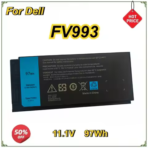 New FV993 Laptop Battery for DELL Precision M6600 M6800 M6700 M4800 M4600 M4700 Notebook Bateria 11.